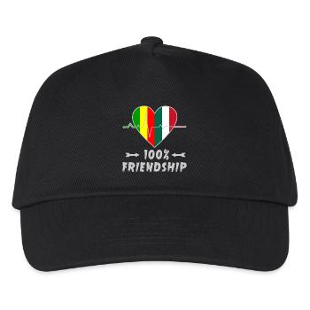 100 % amitié entre le Mali et l'Italie - Casquette de baseball Enfant - noir - Devant