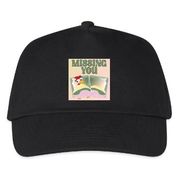 TU ME MANQUES - LIT DE POULET - Casquette de baseball Enfant - noir - Devant