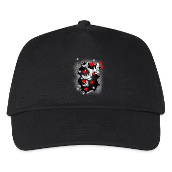 Doves Dove Heart Hearts Peace Doves of Peace - Kids’ Baseball Cap - black - Front
