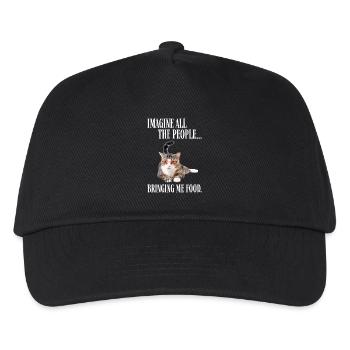 Cat with glasses - Kids’ Baseball Cap - black - Front