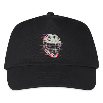 Lacrosse Helmet Graphic - Kids’ Baseball Cap - black - Front