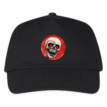 Skelett - Kinder Basecap - Schwarz - Vorne