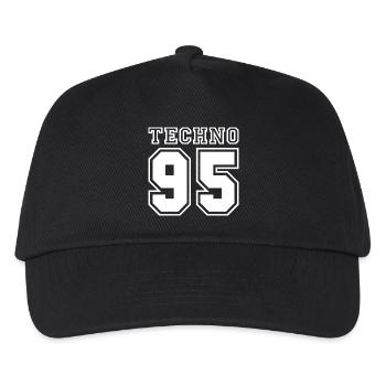 TECHNO 95 - Kids’ Baseball Cap - black - Front