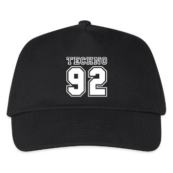 TECHNO 92 - Kinder Basecap - Schwarz - Vorne