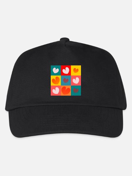 HERZ. NOEL. WEIHNACHTEN. HERZ. HERZ. VATERTAG - Kinder Basecap - Schwarz