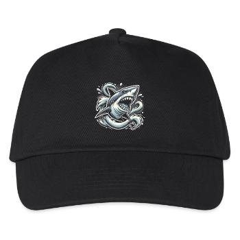 Nightmarish Shark in Dark Waters - Kinder Basecap - Schwarz - Vorne