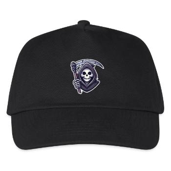 Sensenmann Lächelnde Sense Illustration - Kinder Basecap - Schwarz - Vorne
