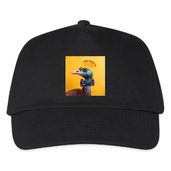 Blue Bird with Bow Tie - Kids’ Baseball Cap - black - Front
