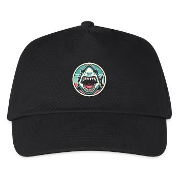 Furchterregender Haibiss Illustration - Kinder Basecap - Schwarz - Vorne
