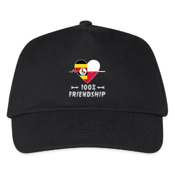 Uganda and Poland 100% friendship - Kids’ Baseball Cap - black - Front