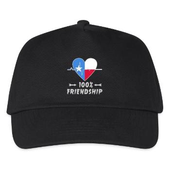Somalia und Polen 100% Freundschaft - Kinder Basecap - Schwarz - Vorne