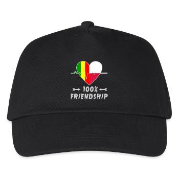 100 % amitié entre le Mali et la Pologne - Casquette de baseball Enfant - noir - Devant
