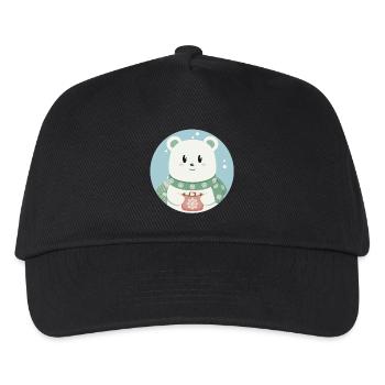 Ours polaire mignon dans l’ de Noël - Casquette de baseball Enfant - noir - Devant