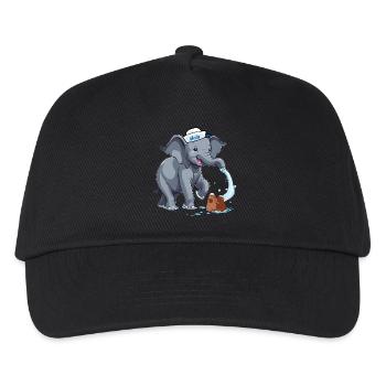 Éléphant Éléphant Marin maritime - Casquette de baseball Enfant - noir - Devant