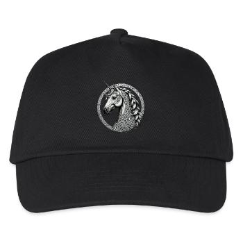 Einhorn mit keltischem Knoten - Kinder Basecap - Schwarz - Vorne