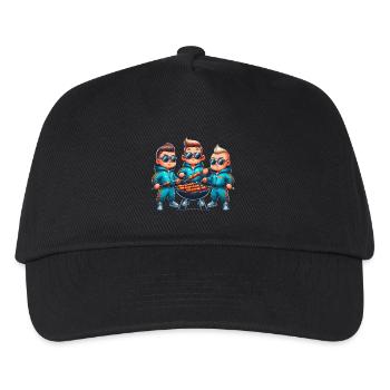 Coole Grill Freunde - Kinder Basecap - Schwarz - Vorne