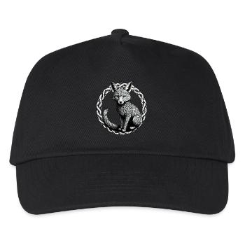 Fuchs mit keltischem Knoten 01 - Kinder Basecap - Schwarz - Vorne