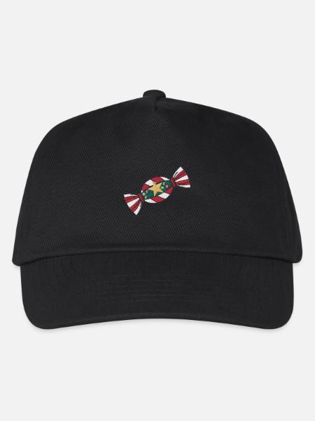 Embroidered Christmas sweets - Kids’ Baseball Cap - black