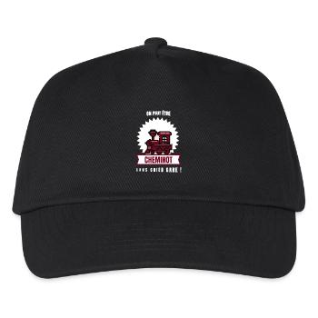 ON PEUT ÊTRE CHEMINOT SANS CRIER GARE ! (train) - Casquette de baseball Enfant - noir - Devant