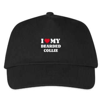 I Love My Bearded Collie - Kinder Basecap - Schwarz - Vorne