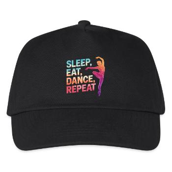 Dormir Manger Danse Répéter - Casquette de baseball Enfant - noir - Devant