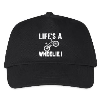 BMX bike fun Wheelie - Kids’ Baseball Cap - black - Front