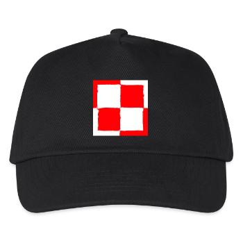 Schachbrettsymbol des polnischen Polens - Kinder Basecap - Schwarz - Vorne