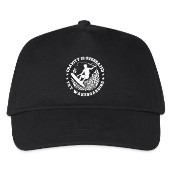 Gravity is overrated try wakeboarding - Kids’ Baseball Cap - black - Front