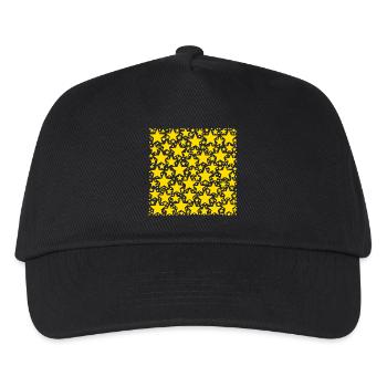 Goldene Sterne Gelb Weihnachten Geschenkidee - Kinder Basecap - Schwarz - Vorne
