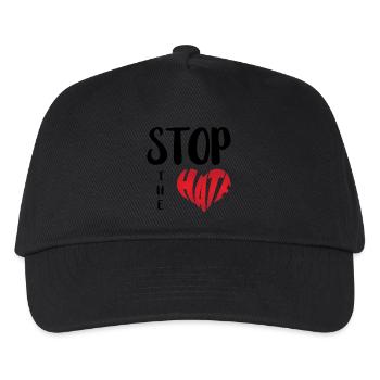 No Hate Dislike Stop Hate Anti Hate - Kids’ Baseball Cap - black - Front