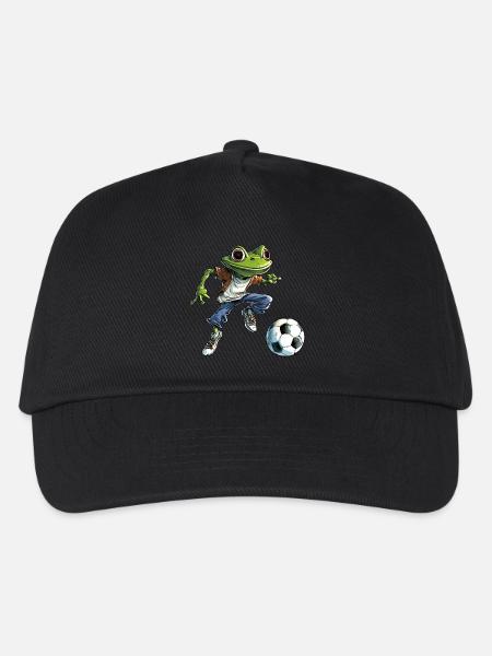 Frösche Fussball - Kinder Basecap - Schwarz