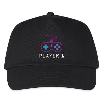 Joueur 1 Joueur - Casquette de baseball Enfant - noir - Devant