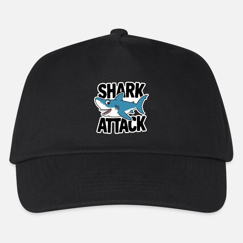Hai Shark Attack Meeresliebhaber - Kinder Basecap - Schwarz