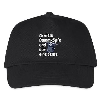 so viele Dumköpfe und nur eine Sense, lustig - Kinder Basecap - Schwarz - Vorne