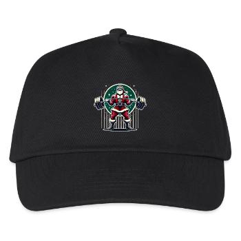 Santas Strong Snatch Powerlifting - Kinder Basecap - Schwarz - Vorne
