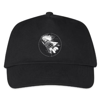 Federball Skizze - Kinder Basecap - Schwarz - Vorne