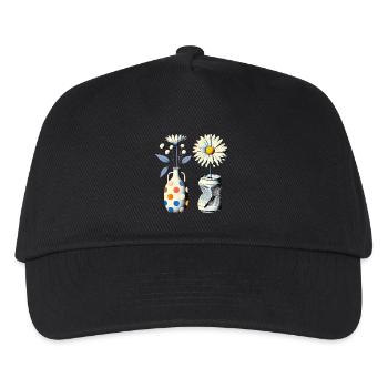 Marguerites vintage dans des vases originaux - Casquette de baseball Enfant - noir - Devant