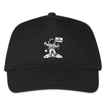 Thumbs Up Astronaut To Earth Design - Kids’ Baseball Cap - black - Front