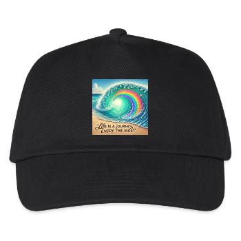 Wave Journey Rainbow Swirl - Kids’ Baseball Cap - black - Front