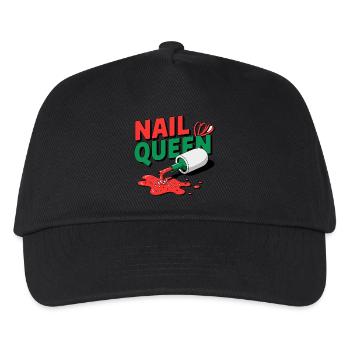 Nail Queen für jede Kosmetikerin - Kinder Basecap - Schwarz - Vorne