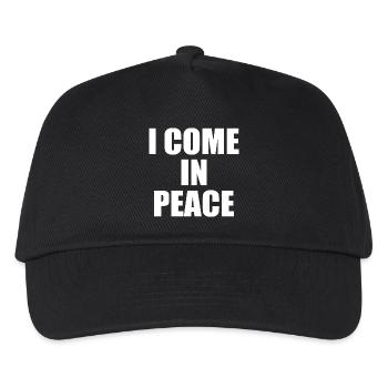 i come in peace i'm peace - Kinder Basecap - Schwarz - Vorne