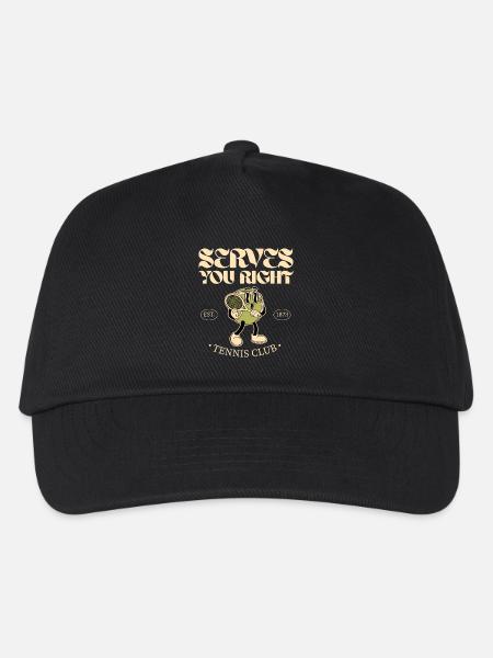 Serves You Right Tennis Club - Kinder Basecap - Schwarz