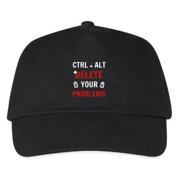 Ctrl + Alt + delete your problems programmierer - Kinder Basecap - Schwarz - Vorne