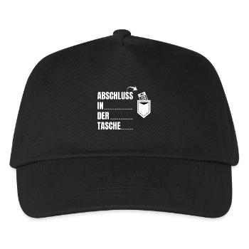Abschluss in der Tasche Schulabschluss - Kinder Basecap - Schwarz - Vorne