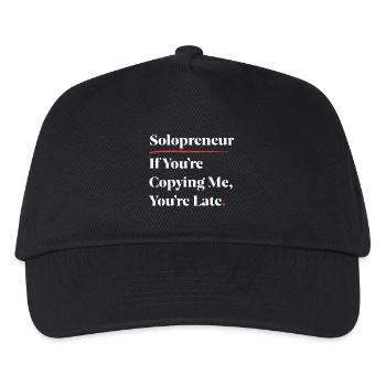 Solopreneur : Si tu me copies, tu es en retard [W] - Casquette de baseball Enfant - noir - Devant