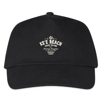 Trending Title Display K'ee Beach Hawaii - Kids’ Baseball Cap - black - Front