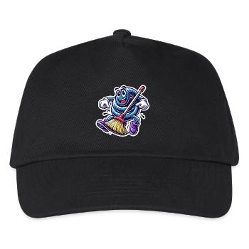 Funny Custodian Rubber Hose Cartoon - Kids’ Baseball Cap - black - Front