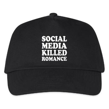social media killed romance - Kids’ Baseball Cap - black - Front