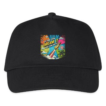 Si vous pouvez le rêver, vous pouvez le faire - Style Pop Art - Casquette de baseball Enfant - noir - Devant