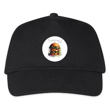 Yummy Burger Kunst - Kinder Basecap - Schwarz - Vorne